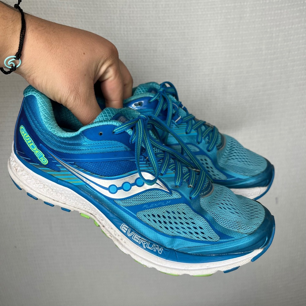 Saucony Guide 10 Womens Running Shoes Blue Teal S10350-1 Size 8.5
